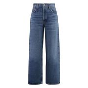 Slidte Baggy Jeans med Metal Detaljer