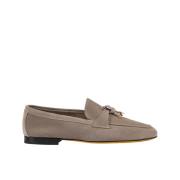 Dames loafer i ruskind | taupe