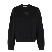 Terry Crew Sweatshirt med Puff Paint Logo