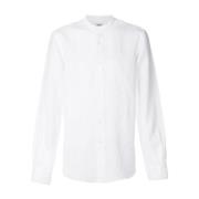 Linen Mandarin Collar Shirt