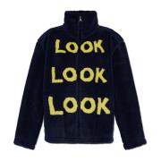 Fleece sweatshirt med tryk