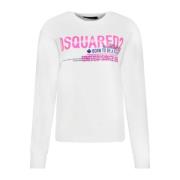 Logo Sweatshirt Bomuld Kvinder Italien