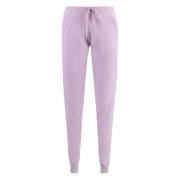 Cashmere Track-Pants med Ribbed Manchetter