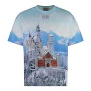 Vinter Bomuld T-shirt med Neuschwanstein Print