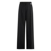 Pinstriped Wool Trousers