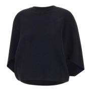 Sort Batwing Sweater Italien Lavet