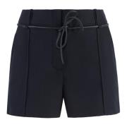 Bæltede High-rise Polyester Shorts