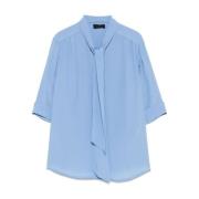 Himmelblå Oversized Bluse