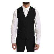 Elegant Formel Sort Slim Fit Vest