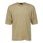 Linned Half-sleeved Rundhals T-shirt