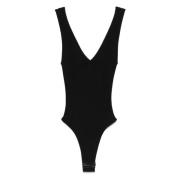 V-Neck Bodysuit med Dobbelt Stjerne