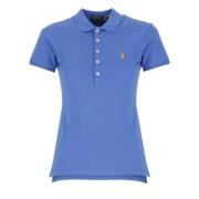 Bomulds Polo Shirt med Fem Knapper