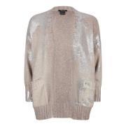 Beige Metallic Sweater Made in Italy