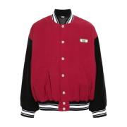 Varsity Bomber Jakke Bordeaux