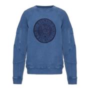 Sweatshirt med broderet logo