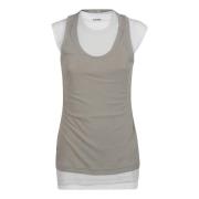 Broderet Bomuld Tank Top