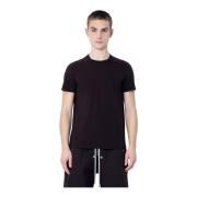 Double-Layer Cotton Jersey Crewneck T-Shirt