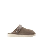 Shearling Slip-On Mules Brun