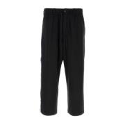 Stilfulde sorte nylon joggers