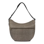 Beige Luna Hobo Taske med Lynlås