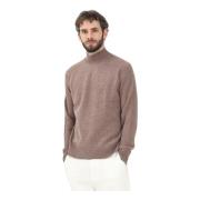 Brun højhalset sweater