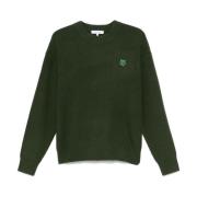 Skovgrøn Rævemotiv Sweater