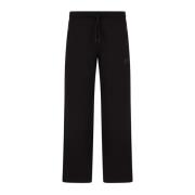 Sort Slim Fit Snørebånd Sweatpants