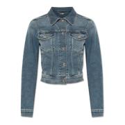 Denim jakke med vintage effekt