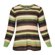 Stribet Sweater Sakari Grass Green