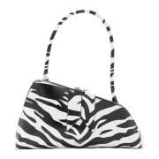 Hvid Zebra Print Skuldertaske