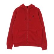 Rød Fleece Full-zip Hoodie med Logo