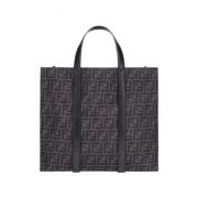 Jacquard Shopper Taske med FF Motiv