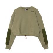 Kort Fleece-Sweater med Rundkrave