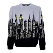 Skyline Crew Sweater Lyseblå