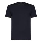 Blå Crewneck Tonal Zegna T-shirt