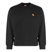 Ribbet Bomuld Crew-Neck Sweatshirt