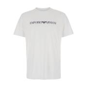 Hvid T-shirt med logo print