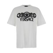 Hvid T-shirt med Medusa Head Print