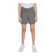 Beige Plisserede Shorts til Forår/Sommer