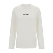 Hvid Logo Print Crewneck T-shirt