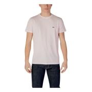 Pink Bomuld T-shirt Rund Hals