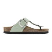 Gizeh Big Buckle Nubuck Læder Flip Flops