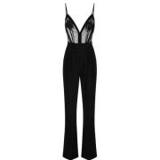 Sort Blondebroderet Jumpsuit