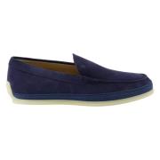Blå Ruskind Slip-On Loafers