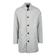 Nylon Trench Coat med knapper