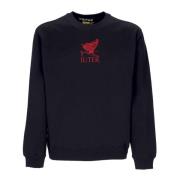 Sort Butterfly Crewneck Sweatshirt Langærmet