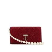 Ruby Red Avenue Wallet Chain Clutch