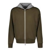 Reversible Zip Sweatshirt Oversize Hoodie