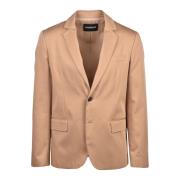 Bomuld Silke Blandet Blazer Jakke