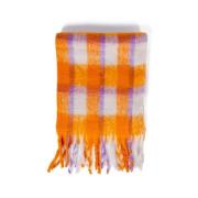 Orange Gingham Check Tørklæde